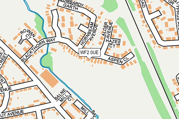 WF2 0UE map - OS OpenMap – Local (Ordnance Survey)