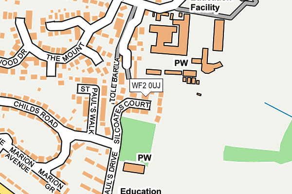 WF2 0UJ map - OS OpenMap – Local (Ordnance Survey)