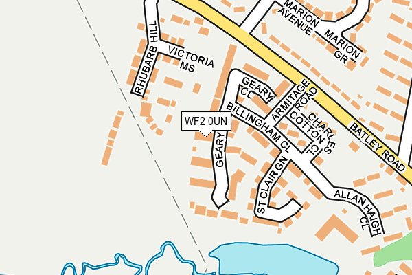 WF2 0UN map - OS OpenMap – Local (Ordnance Survey)