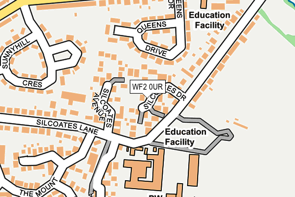 WF2 0UR map - OS OpenMap – Local (Ordnance Survey)