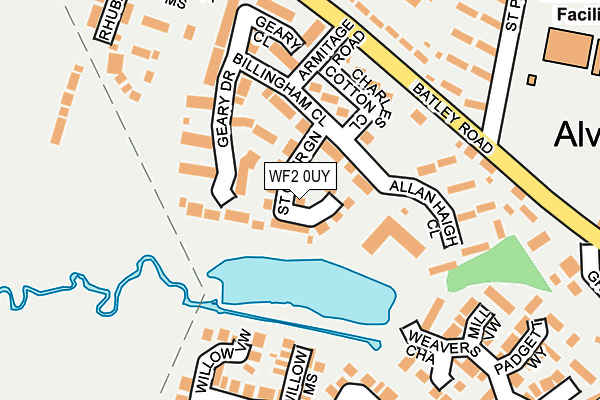 WF2 0UY map - OS OpenMap – Local (Ordnance Survey)