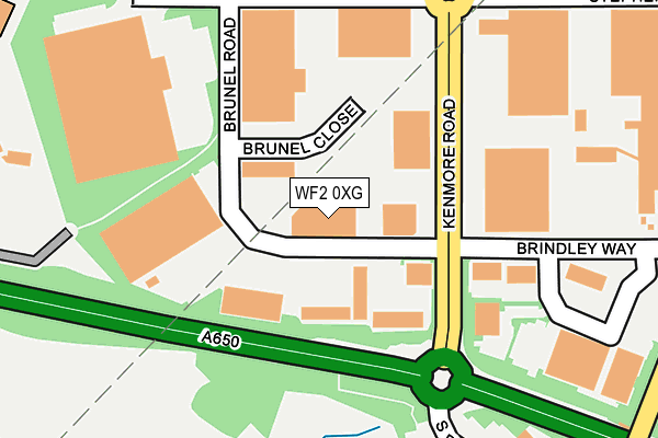 WF2 0XG map - OS OpenMap – Local (Ordnance Survey)