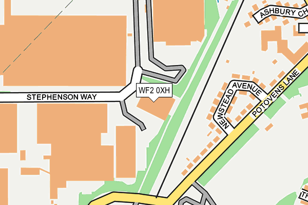 WF2 0XH map - OS OpenMap – Local (Ordnance Survey)