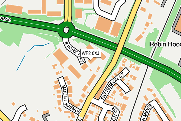 WF2 0XJ map - OS OpenMap – Local (Ordnance Survey)