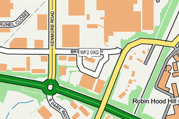 WF2 0XQ map - OS OpenMap – Local (Ordnance Survey)