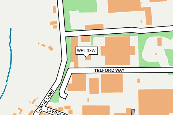 WF2 0XW map - OS OpenMap – Local (Ordnance Survey)