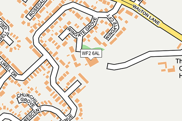 WF2 6AL map - OS OpenMap – Local (Ordnance Survey)