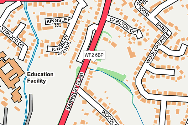 WF2 6BP map - OS OpenMap – Local (Ordnance Survey)