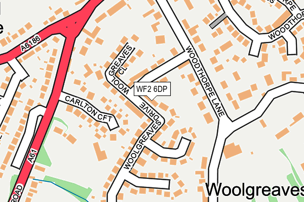 WF2 6DP map - OS OpenMap – Local (Ordnance Survey)