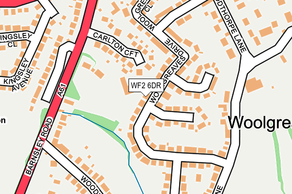 WF2 6DR map - OS OpenMap – Local (Ordnance Survey)