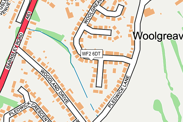 WF2 6DT map - OS OpenMap – Local (Ordnance Survey)