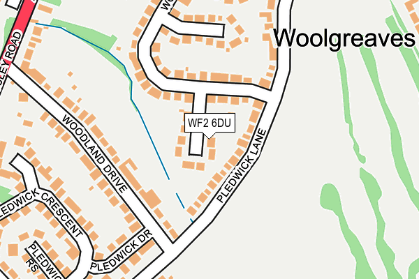 WF2 6DU map - OS OpenMap – Local (Ordnance Survey)
