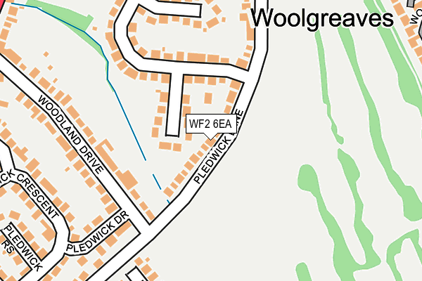 WF2 6EA map - OS OpenMap – Local (Ordnance Survey)