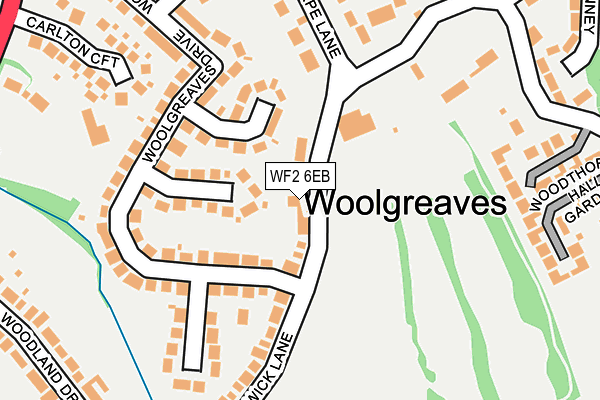 WF2 6EB map - OS OpenMap – Local (Ordnance Survey)
