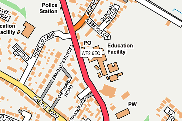 WF2 6EQ map - OS OpenMap – Local (Ordnance Survey)