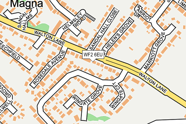 WF2 6EU map - OS OpenMap – Local (Ordnance Survey)