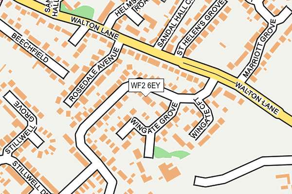 WF2 6EY map - OS OpenMap – Local (Ordnance Survey)