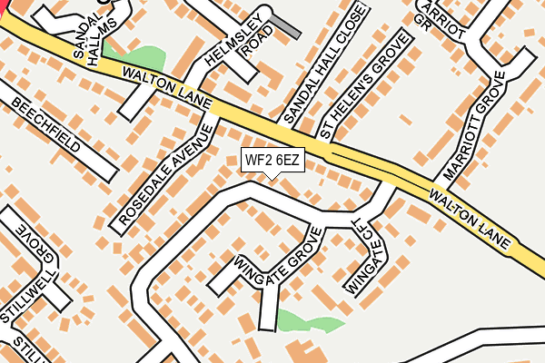 WF2 6EZ map - OS OpenMap – Local (Ordnance Survey)