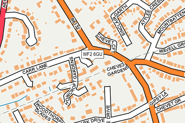 WF2 6GU map - OS OpenMap – Local (Ordnance Survey)