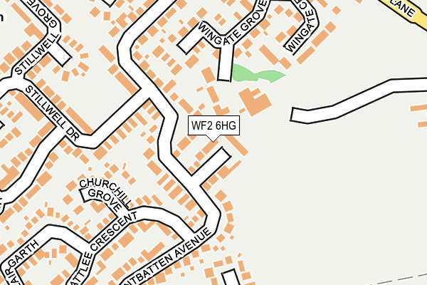 WF2 6HG map - OS OpenMap – Local (Ordnance Survey)
