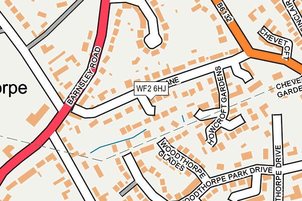WF2 6HJ map - OS OpenMap – Local (Ordnance Survey)
