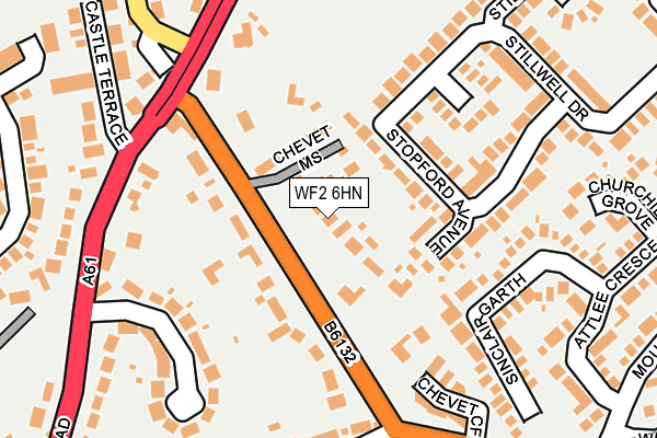 WF2 6HN map - OS OpenMap – Local (Ordnance Survey)