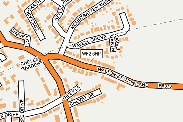 WF2 6HP map - OS OpenMap – Local (Ordnance Survey)