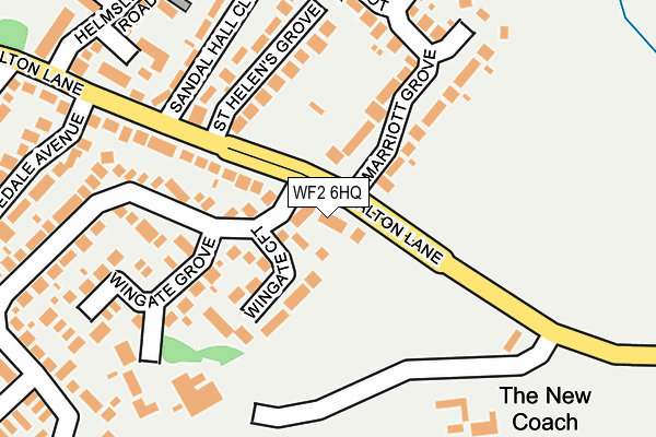 WF2 6HQ map - OS OpenMap – Local (Ordnance Survey)