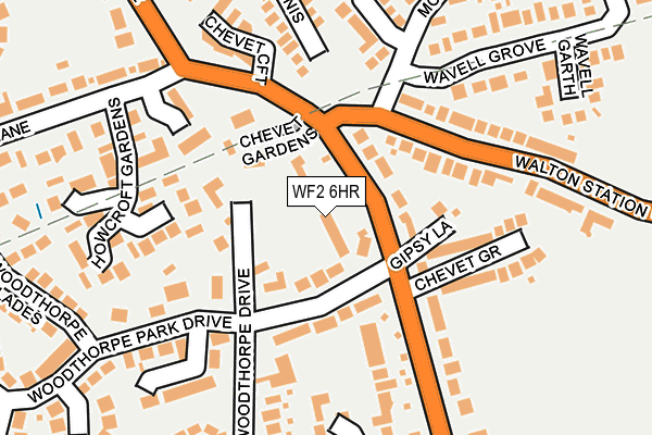 WF2 6HR map - OS OpenMap – Local (Ordnance Survey)