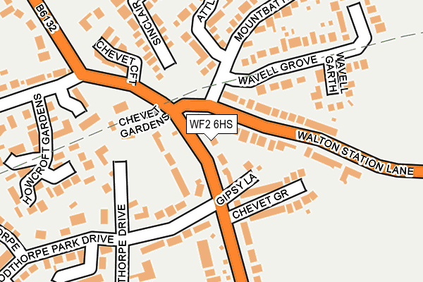 WF2 6HS map - OS OpenMap – Local (Ordnance Survey)