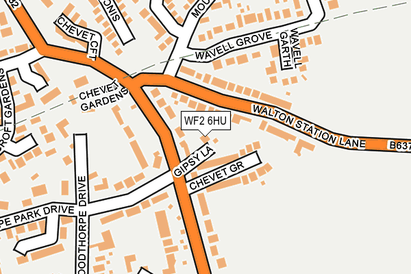 WF2 6HU map - OS OpenMap – Local (Ordnance Survey)