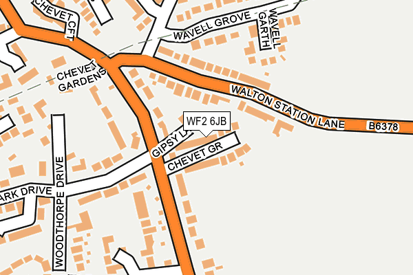 WF2 6JB map - OS OpenMap – Local (Ordnance Survey)