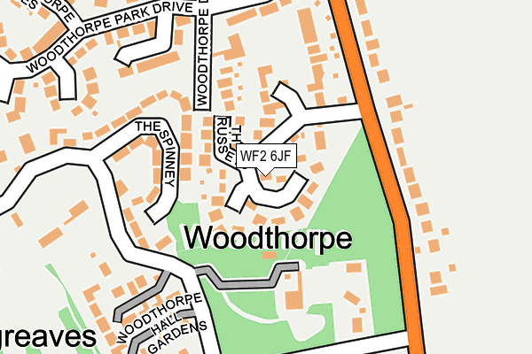 WF2 6JF map - OS OpenMap – Local (Ordnance Survey)