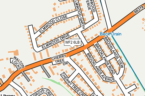 WF2 6LB map - OS OpenMap – Local (Ordnance Survey)