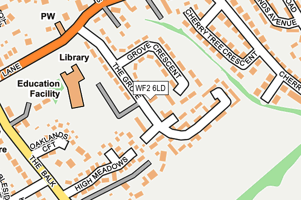 WF2 6LD map - OS OpenMap – Local (Ordnance Survey)