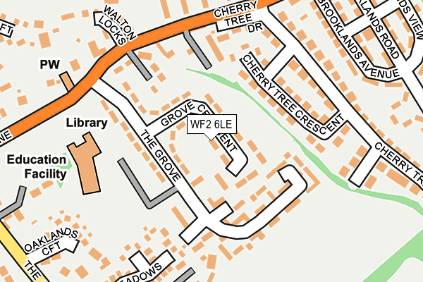 WF2 6LE map - OS OpenMap – Local (Ordnance Survey)