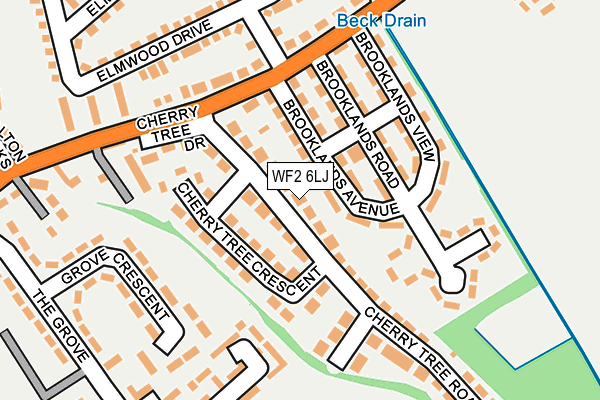 WF2 6LJ map - OS OpenMap – Local (Ordnance Survey)