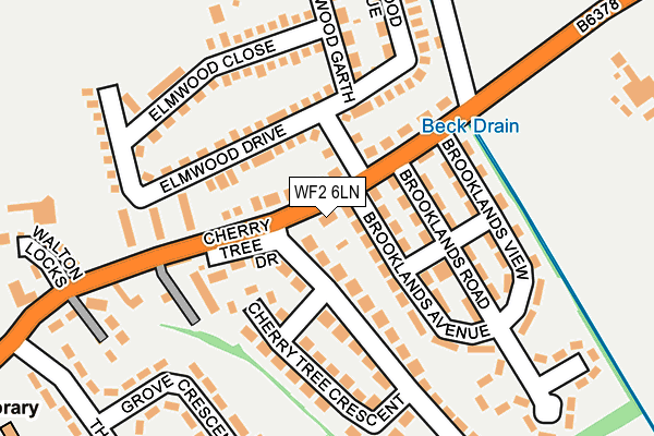 WF2 6LN map - OS OpenMap – Local (Ordnance Survey)