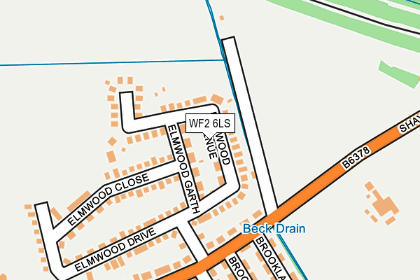 WF2 6LS map - OS OpenMap – Local (Ordnance Survey)