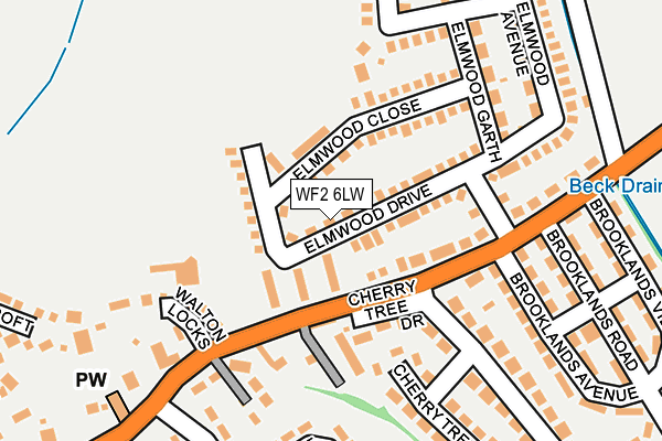 WF2 6LW map - OS OpenMap – Local (Ordnance Survey)