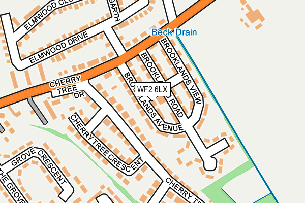 WF2 6LX map - OS OpenMap – Local (Ordnance Survey)