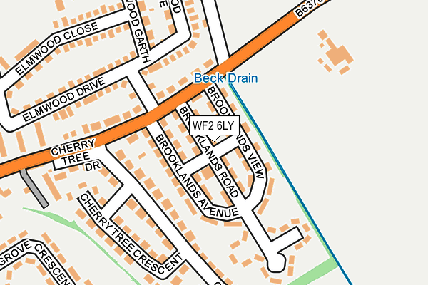 WF2 6LY map - OS OpenMap – Local (Ordnance Survey)