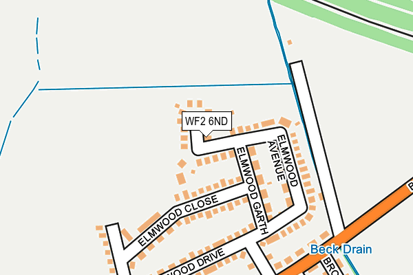 WF2 6ND map - OS OpenMap – Local (Ordnance Survey)