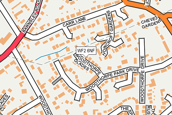 WF2 6NF map - OS OpenMap – Local (Ordnance Survey)