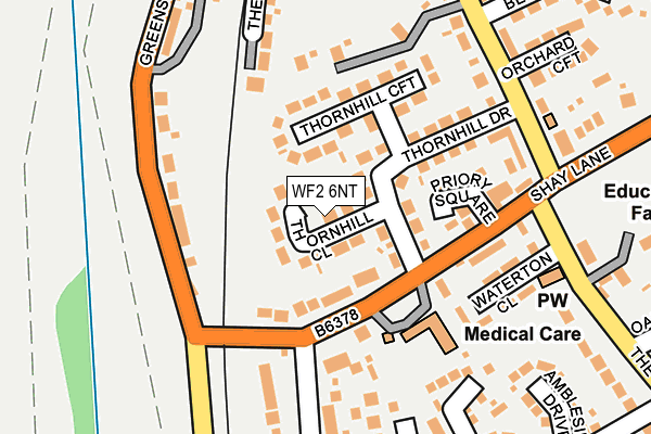 WF2 6NT map - OS OpenMap – Local (Ordnance Survey)