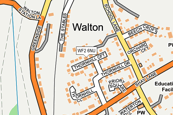 WF2 6NU map - OS OpenMap – Local (Ordnance Survey)