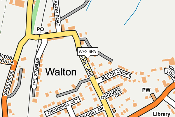 WF2 6PA map - OS OpenMap – Local (Ordnance Survey)