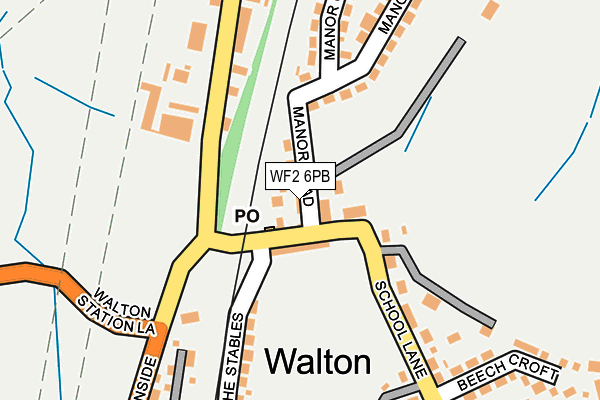 WF2 6PB map - OS OpenMap – Local (Ordnance Survey)