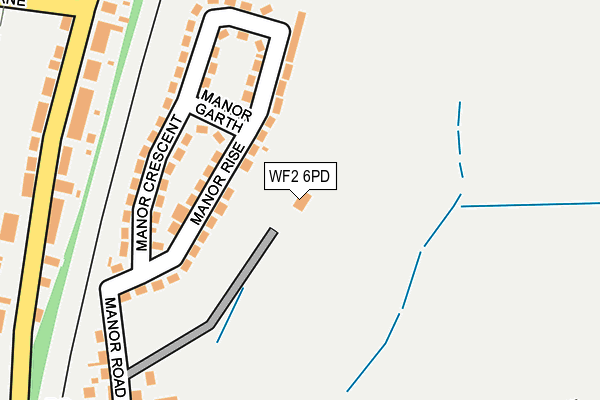 WF2 6PD map - OS OpenMap – Local (Ordnance Survey)