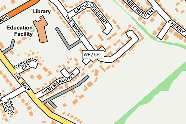 WF2 6PU map - OS OpenMap – Local (Ordnance Survey)